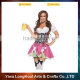 China factory direct sale women oktoberfest beer costume pink sexy costume