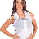 100% Polyester Mesh Womens Hoody Gym Jackets Active Jackets thumbnail-3