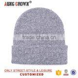 Women Men Gray Fitted Beanie Cap Hat thumbnail-3