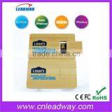 Eco-friendly Wooden / Bamboo Card Shaped USB Flash Drives High Quality Exquisite Gift thumbnail-1