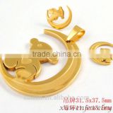 fashion bear IPG gold plated stainless steel jewelry sets