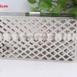 New Personalized Leather Clutch Bag Silver Frame thumbnail-1