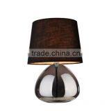 Modern High Quality Glass Table Lamp With Fabric Shade for Hotel Home Decoration