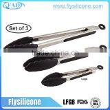 Home & Garden Utensils 7/9/12 Inch 304 Stainless Steel Grasp Silicone BBQ Tongs thumbnail-5