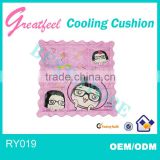 flowers printed cushion with hydrogel injections cooling cushion