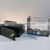 Clear/black Acrylic Box With Lock