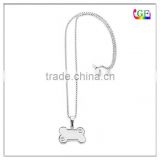 Custom Pet Paw Print Tag silver pendant necklace