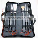 Pack Portable 10-piece Oxford Bag Wooden Handle Bbq Grill Tool Set Bbq Tools Set thumbnail-2