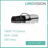 Professional 2 Megapixel WDR Indoor Box HD 1080P TVI Camera With OSD Menu