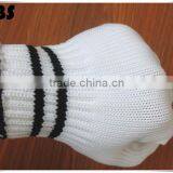 BSSAFETY Nylon Knitted Black and White Stripes Wrist Household Safety Gloves, Ganden Work Gloves thumbnail-4