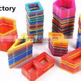 Factory direct sell kids toy plastic magnetic bulding blocks with different shapes