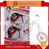 Multifunctional Cute QQ Penguin Shaped Stainless Steel Sticky Hanger Hooks 2pcs Set thumbnail-1