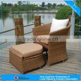 Hot Sell Leisure Garden Wicker Chair With Ottoman thumbnail-3