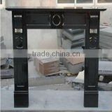 Polished China Black Granite Fireplace Mantel