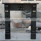 Polished China Black Granite Fireplace Mantel thumbnail-1