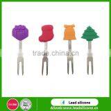 Christmas Series Stainless Silicone Fork for Fruit / Cake / Dessert thumbnail-1