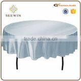 Wedding Trendy Satin Washable Round Table Cloth