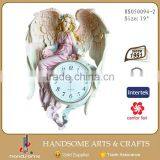 19 Resin Gift Home Decorative Angel Wall Time Clock thumbnail-2
