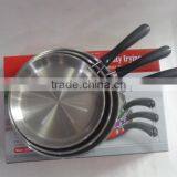 3 Pcs Stainless Steel Fry Pan/frying Pan Set thumbnail-5