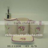 Ceramic Bathroom Accessories Floral Design Handmade thumbnail-1