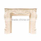 Natural Stone Lower Beige Marble Fireplace Surround thumbnail-2