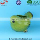 Vintage Style Ceramic Garden Bird Figurine Flower Planter, Ceramic Bird Planter thumbnail-1