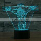 Jesus Christmas Light 3D Illusion Acrylic LED Night Light thumbnail-6