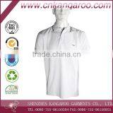 White Turndown Collar Mercerized Cotton Polo Shirts thumbnail-2
