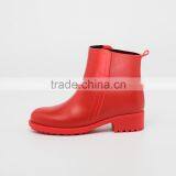 Solid Color Unique Low Cut Fashion PVC Waterproof Women Shoes Boots Rain Boots Wellies thumbnail-3