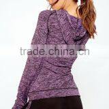 Fashion Gym Jacket Hooded Custom Made Zip Front Jersey Spring Autume Active Stretch Ladies Gym Wear Hoodie thumbnail-2