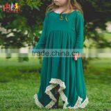 2017 Baby Girl Party Children Frocks Designs Fringe Flare Long Frocks Designs thumbnail-3