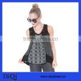 Lace Mixed Print Panel Swing Tank Italy Clothes Wholesale thumbnail-1