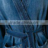 Hot Sale Unique Design Lady Denim Kimono Style Jackets for Sale thumbnail-5