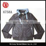 Manufacture Ladies Coat Winter Hoodies PU Jacket thumbnail-1