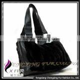 CX-H-03 China Wholesale Trendy Real Mink Fur Ladies Leather Bags Handbags thumbnail-4