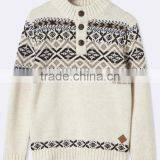 High Quality Wool Sweater Design for Boys With Roll Neck With Wooden Button Tab (BKNB02) thumbnail-1