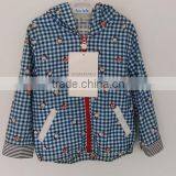 2016 Handsome Boys Printed Grid Coat With Cap for Autumn thumbnail-1
