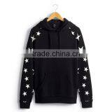 Bulk Stylish Hoody Sweatshirt Star Print Sleeve Cheap Black Hoodies thumbnail-2