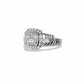 CZ Studded Rhodium Plated Fashion Ring thumbnail-1
