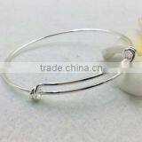 Simple Design Cuff Bangle Opening Adjustable Cuff Bangle Screw Ball Desgin Cuff Bangle thumbnail-6