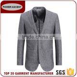 Wholesale Men Coat Suit Checked Half Lined Light Grey Formal Jacket For Men thumbnail-1