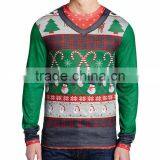 Men Green Sweater Red Striped Pattern Custom Christmas Sweater thumbnail-1