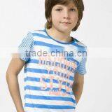 Wholesale Oem Fashion Design Stripe Boys T-shirt thumbnail-1