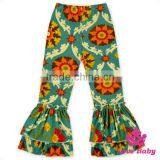 Fancy Wear Printed Pattern Two Layers Icing Wholesale Girls Ruffle Pants thumbnail-5