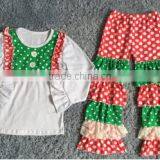 2015 Hot Sale Autumn Winter Baby Unisex Christmas Tree Pajamas Outfits Kids Night Gown Outfits Baby New Year Outfits thumbnail-4