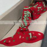 2017 Hot Sale Ladies Christmas Mermaid Tail Blanket Crochet Bedding Winter Blanket thumbnail-1