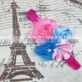 Wholesale Boutique Baby Girl Toddler Elastic Hair Band Shabby Chic Flower Headbands thumbnail-5