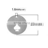 Stainless Steel Cut Out Charms Round Silver Tone Sapdes thumbnail-2