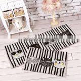 Fashion Design Home Bedroom Bathroom Flannel Floor Carpets Funny Cat Pattern Anti-Slip Floor Mat Carpet 5 Sizes Optional thumbnail-3