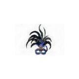 15 Inch Blue Venetian Party Masks / Fancy Dress Masks For Female thumbnail-1